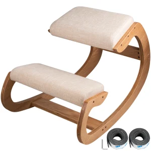 The Active Perch – VEVOR Rocking Wood Kneeling Chair with Cushioned Seat & Knee Support