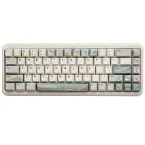 Spring Tea Garden – YUNZII 145-Key Dye-Sub PBT Keycap Set with Cherry Profile & Keycap Puller