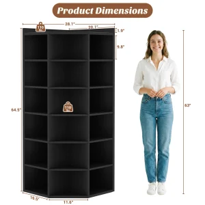 The Corner Curator 18-Cube Bookcase